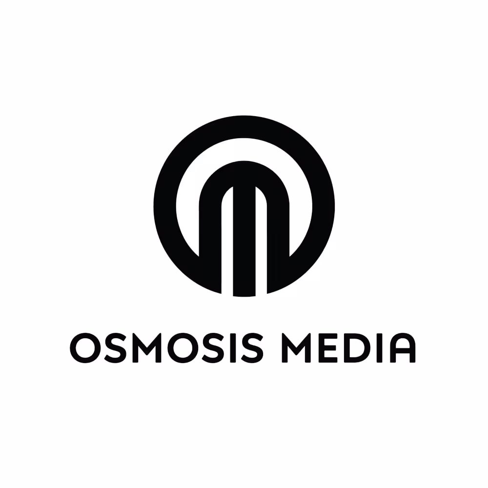 The Osmosis Media logo in black on white