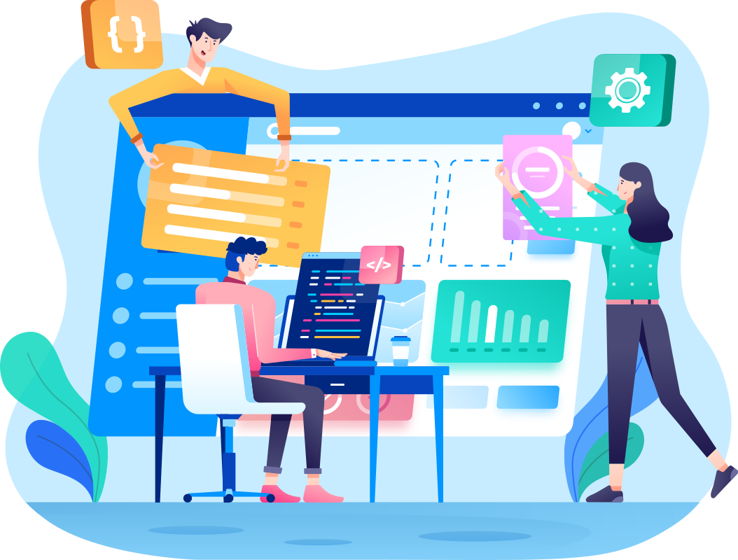 isometric data hosting concept