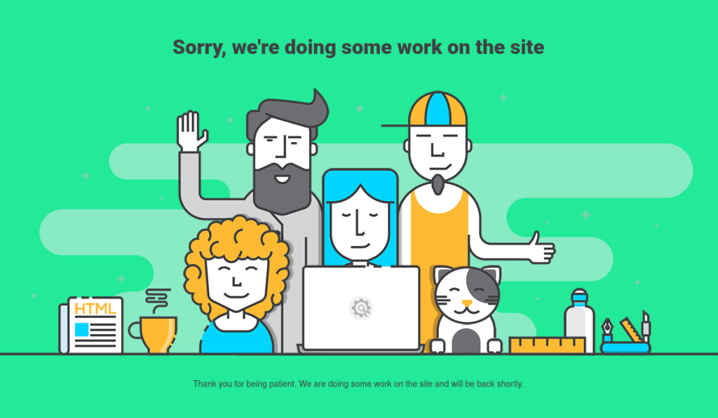 Screenshot of Under Construction Page Plugin
