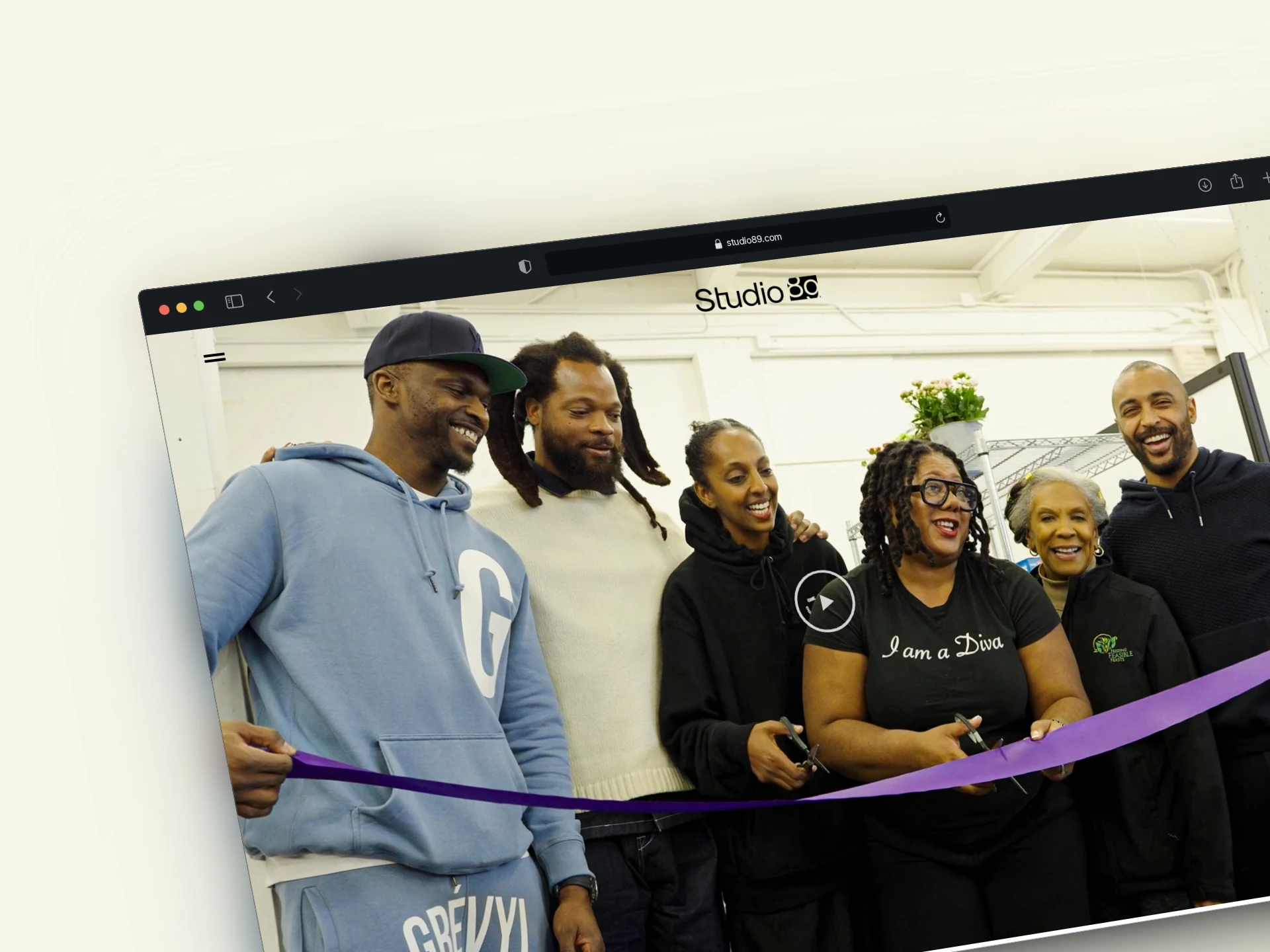 studio89 website mockup