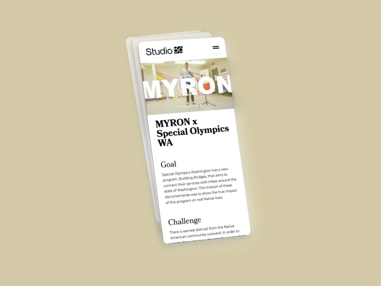 studio89 mobile website mockup