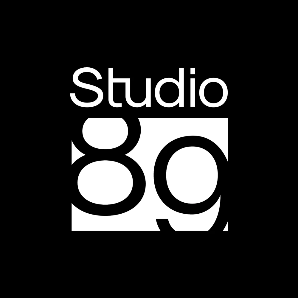 Studio89 Brand Identity on a black background