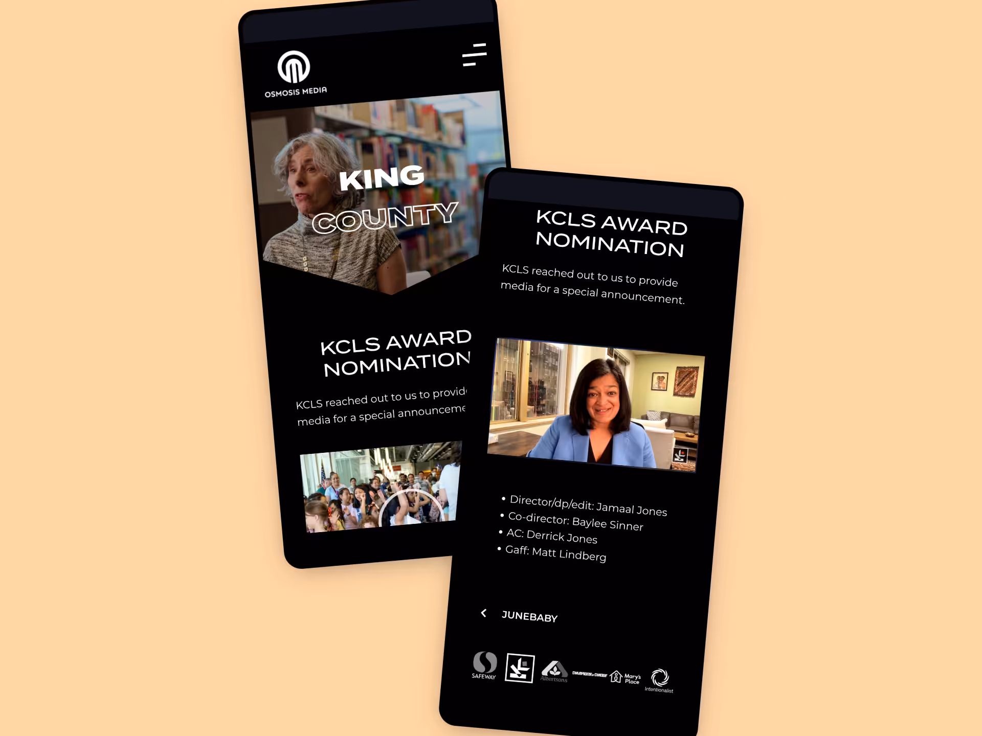 Osmosis Media website on a mobile device