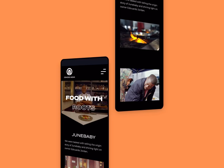 Osmosis Media website on a mobile device