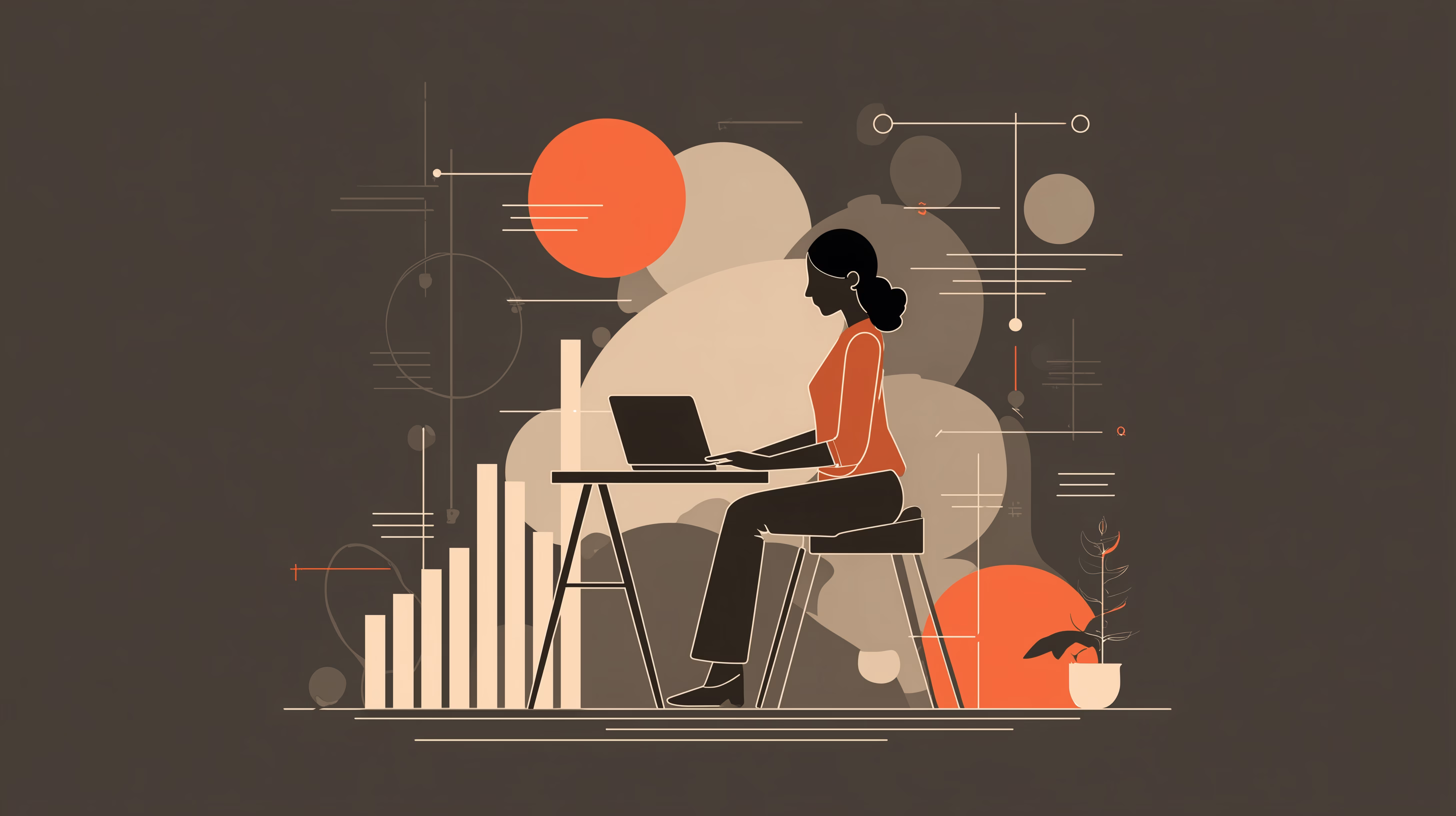 illustration of a business woman